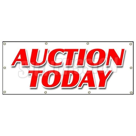 Signmission AUCTION TODAY BANNER SIGN antiques jewelry collectables art sale tools B-96 Auction Today